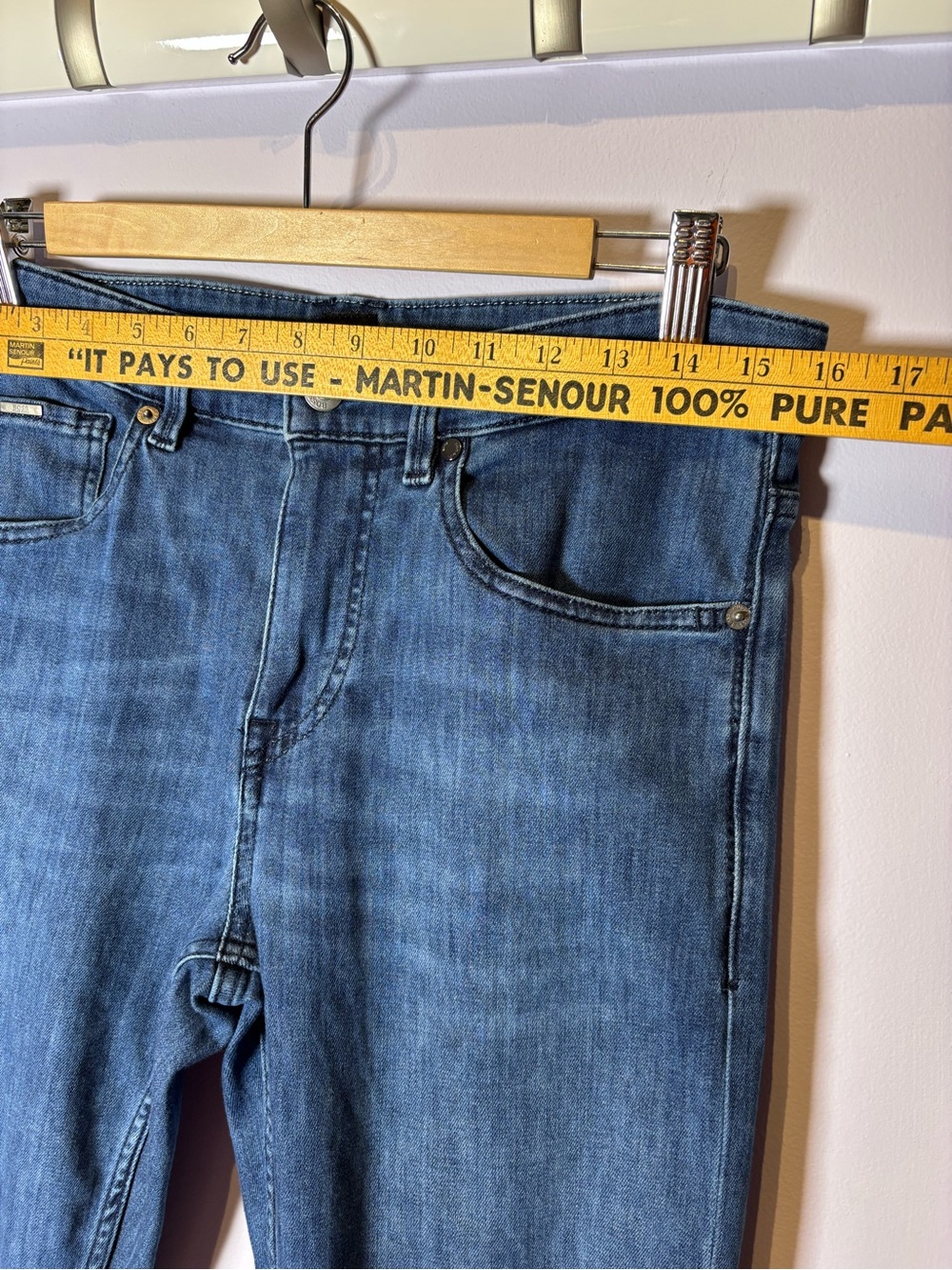 Boss Hugo Boss Slim Dark Blue Stretch Denim Jeans 31 - Picture 8 of 10